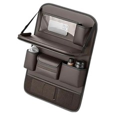 Ez2mk 後座座椅多功能收納袋 MS-1480, 棕色, 1個