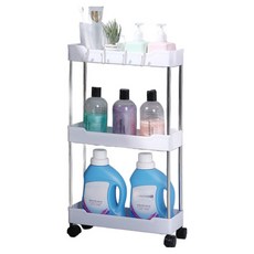 Secret Garden 縫隙型移動式三層纖巧推車, 白色