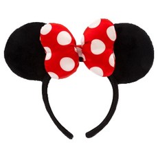 迪士尼商店米奇和朋友們米妮緞面圓點髮箍, 紅色緞面圓點, 1個