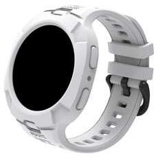 SPACE SHIELD Galaxy Watch 相容 Rugged Armor 一體式錶帶, 白色