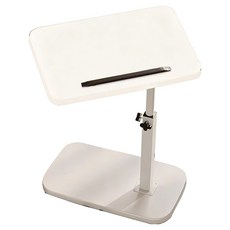 極美家居 電腦桌桌子/升降沙發邊几 桌面40 x 30cm, 奶油白 + 白架