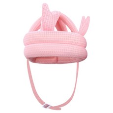OMRUI 寶寶學步防摔帽/嬰兒頭部純棉透氣保護墊/兒童安全頭盔護頭帽/防撞安全帽, 1個, 粉色天絲