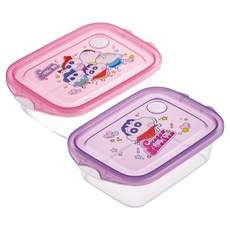 Skater 微波爐氣閥保鮮盒 蠟筆小新 500ml x 2入組 FCN2WAG, 1套, 混合色