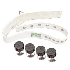 天群 成人 腳部約束帶 無鑰匙 附磁扣鎖 4顆 2205-M, 1個, 白色