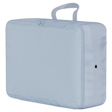 Starshop 羽絨服壓縮收納袋/壓縮旅行袋/出國旅遊旅行收納袋/行李箱衣物分類整理包 霧藍色, 1個, 1個裝