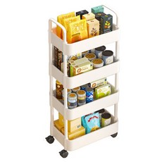 Secret Garden 多功能移動式四層推車, 白色, 4層