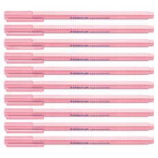STAEDTLER 施德樓 Triplus 三角螢光筆 362 C-210, 10個, 粉彩粉紅色