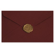 Inp 亞麻蠟信封 16 x 11.3 cm, 10個, 紅色
