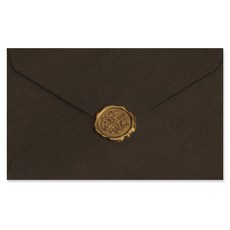 Inp 亞麻蠟信封 16 x 11.3 cm, 10個, 深咖啡色