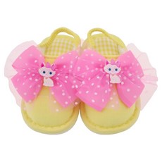 Coco Brain 黃色室內鞋 芭蕾舞裙粉紅蝴蝶結