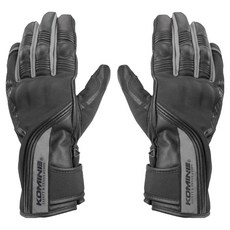 KOMINE 防寒手套 雙手穿戴套組 GK-836, BLACK + SILVER