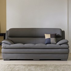 노아가구 시아모 레더 3인용 소파 방문설치, 그레이