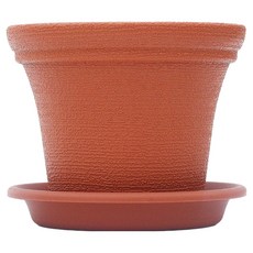 Morningscent 陶器型室內裝飾樹脂花盆, 紅棕色, 1個