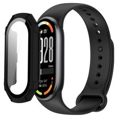 SPACE SHIELD Rugged 運動風鋼化玻璃 PC 硬殼保護殼, 1個, 黑色