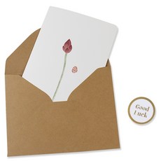 Inp 水墨畫卡片與信封套組 11.5 x 17 cm, 花苞, 1套