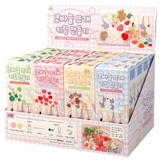 Joseonmunbanggu 鉤針編織鑰匙圈製作 4款 x 4入組, 1套, 四葉草, 愛心, 小熊, 兔子