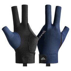 GOLOV.EJOy Urban Deal 左手防滑透氣三指開口撞球手套 素色 XG67, 1個, 藍色