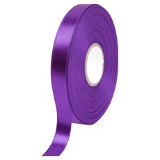 포포팬시 뭉구 프리미엄 유광 단면 공단 리본 15mm, 17 진보라, 1개, 45m