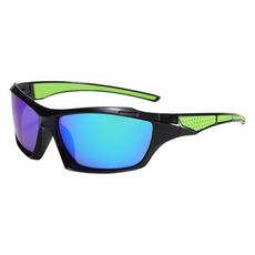 솔르 다기능 아웃도어 낚시 자전거 스포츠 사이클 선글라스, 그린블랙, 1개