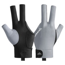 GOLOV.EJOy Urban Deal 左手防滑透氣三指開口撞球手套 素色 XG67, 1個, 灰色