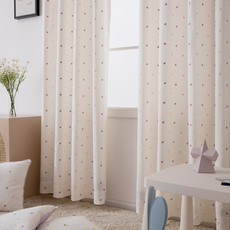 Sarah Haus 兒童房遮光長窗掛鉤式窗簾, 嬰兒愛心