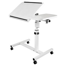 極美家居 床邊可移動升降桌, 白色