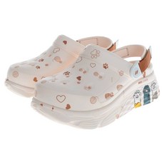 SKECHERS 女款 MAX CUSHIONING FOAMIES 涼鞋 111658PCH, 米白色, 22cm