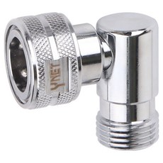 YNET 6孔黃銅彎頭連接器 螺絲型 銀色, 1個