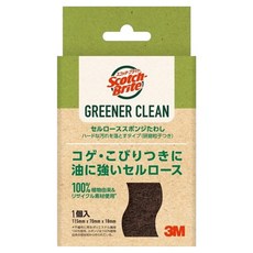 3M Scotch-Brite 百利 天然木漿棉菜瓜布 強力去汙, 再生纖維, 1個, 1個裝