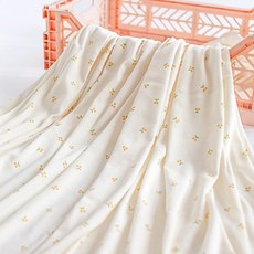 Lily Fabric 櫻桃30支羅紋布料, 黃色