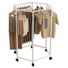 六角形旋轉曬衣架, 白色