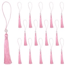 아이엔피 고리자수 구슬노리개 16cm, 02 핑크, 15개