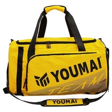 YOUMAI 兩種用法肩背帶大容量羽球包, 黃色, 1個