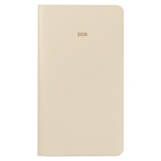 PAPERIAN 2026年 Neue 口袋型子彈筆記月間手帳, 暖象牙白, 1個