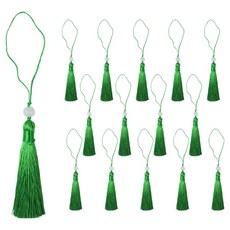 아이엔피 고리자수 구슬노리개 16cm, 11 카키, 15개