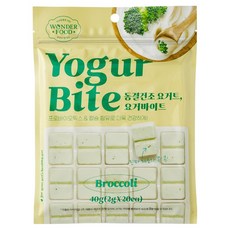 원더푸드 반려동물 요거바이트 동결건조 간식 20p, 브로콜리, 40g, 1개