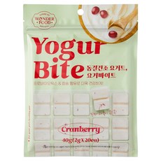 원더푸드 반려동물 요거바이트 동결건조 간식 20p, 크랜베리, 40g, 1개