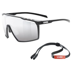 uvex mtn perform VM 亞洲版運動太陽眼鏡 眼鏡帶, 1個, 霧面黑色(镜框),變色銀色鏡面(鏡片)