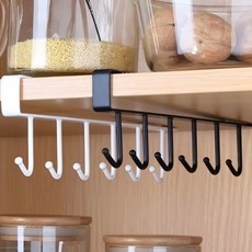 Vinty Corner 帽子廚房用品掛鉤 2種 x 3件組, 1套, 黑色, 白色