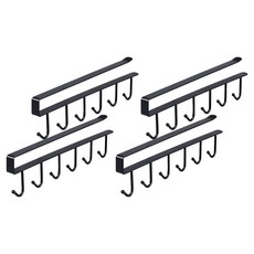 Vinty Corner 帽子廚房用品掛架 雜物掛架, 4個, 黑色