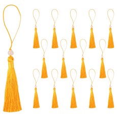 아이엔피 고리자수 구슬노리개 16cm, 04 옐로우, 15개