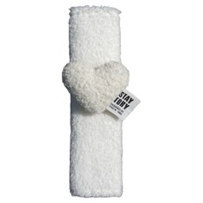 소담몰 귀여운 안전벨트커버 25 x 7.5 cm, 하트 베이지, 1개