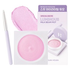 HOLIKA HOLIKA Luminous Milk Beam 罐狀打亮 + 刷具組, 1套, 05 Plumit(打亮)