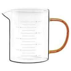 발룬피니 내열유리 컬러핸들 계량컵, 허니브라운, 1개, 350ml