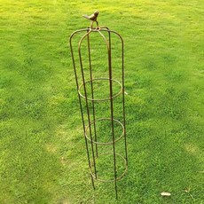 디자인 버드 원형 식물지주대 브라운 대형 94 x 19 cm M1580, 1개