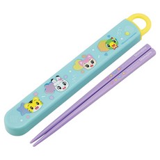 Skater 塑膠兒童筷子含收納盒 巧虎, 藍色, 1套