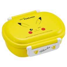 Skater 橢圓形塑膠雙扣便當盒 360ml 皮卡丘, 1個, 黃色