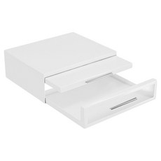 ONE HOUSE 美拉抽屜式咖啡收納架 OH-K503, 1個, 透明波浪 白色