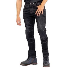 KOMINE 彈性騎行牛仔褲 WJ-749R, 黑色