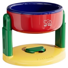 寵物星樂園 吸盤升降寵物碗, 1個, 紅藍色